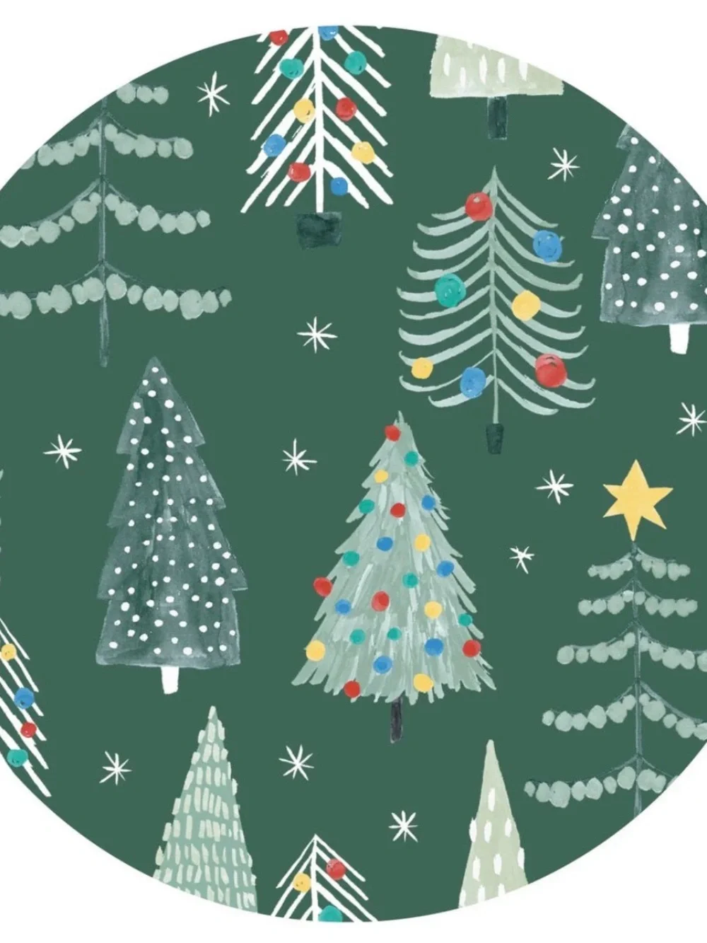 Little Sleepies Green Bamboo Twinkling Trees Christmas Pajama Two Piece Kids 4T